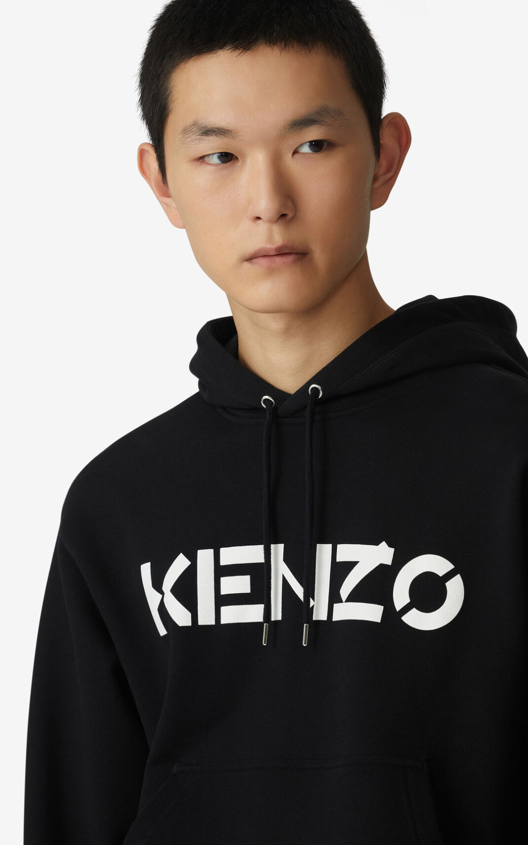 Kenzo Logo Moška Puloverji S Kapuco Črna SI-4011469